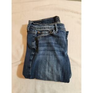 Lucky Brand Sweet N Straight Jeans Womens (Actual 31 X 28) 8 / 29 Blue Whiskers